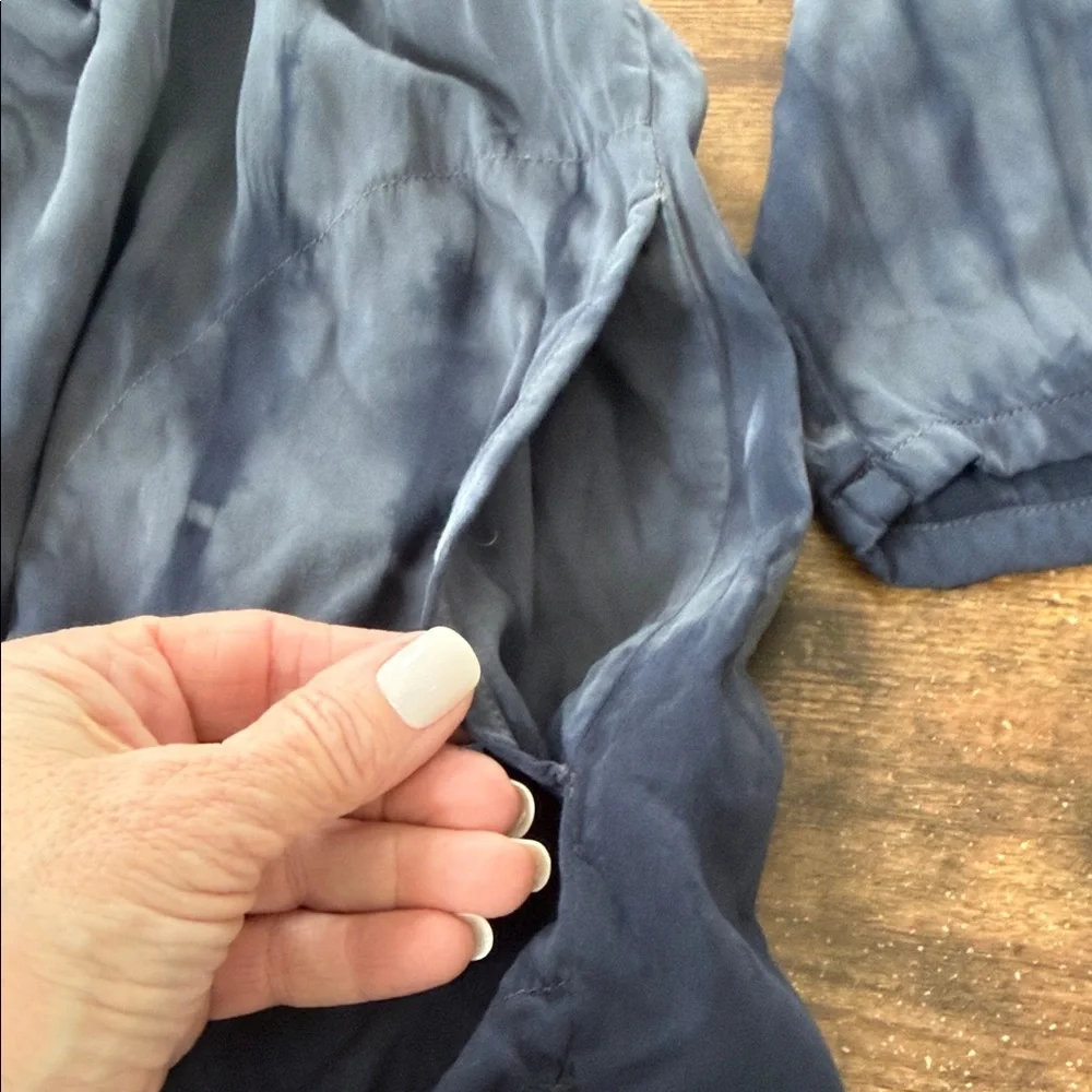 J. Jill Navy Tie-Dye Blouse - Picture 4 of 8